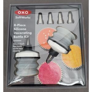 OXO SoftWorks 8 Piece Silicone Decorating Bottle Kit New‎